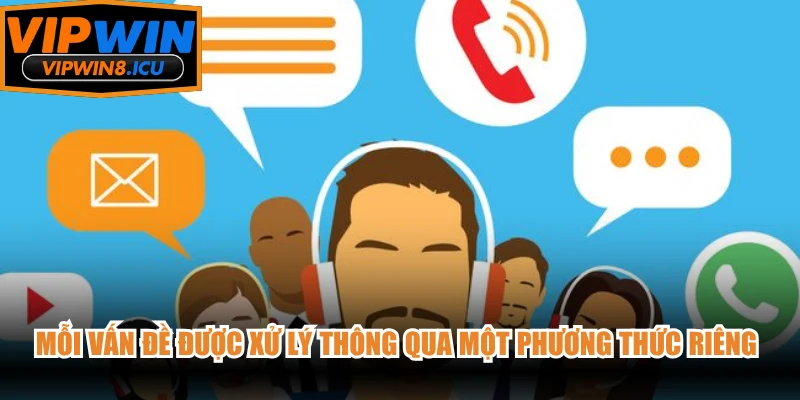 Mỗi vấn đề được xử lý thông qua một phương thức riêng tùy theo hệ thống